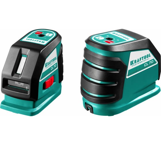 Лазерный линейный нивелир KRAFTOOL CL-70 20м / 70м /детектор/, сверхъяркий IP54 34660