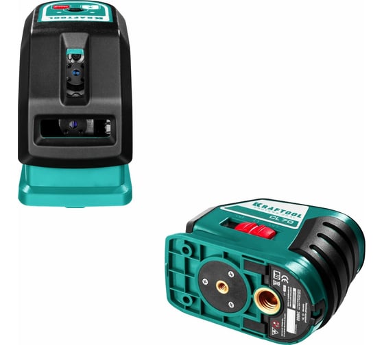 Лазерный линейный нивелир KRAFTOOL CL-70 20м / 70м /детектор/, сверхъяркий IP54 34660