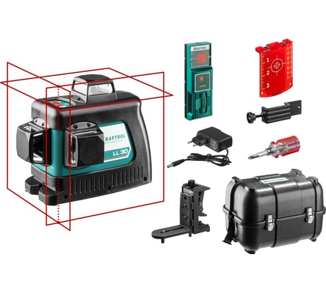 Лазерный нивелир KRAFTOOL LL-3D-4 360 градусов, 20м, 70м, детектор 34640-4