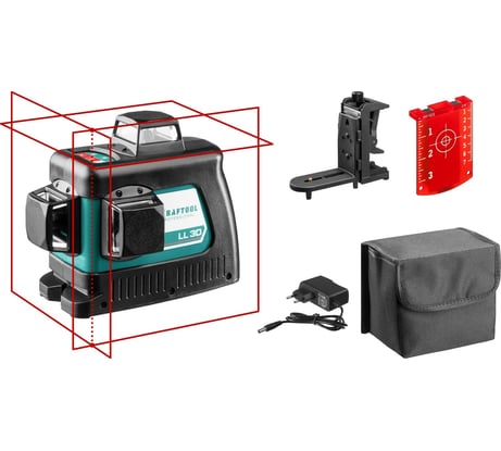 Лазерный нивелир KRAFTOOL LL-3D-2 360 градусов 34640-2