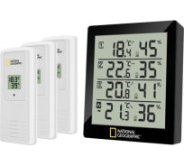 Термогигрометр National Geographic Bresser с тремя датчиками черный 9070200