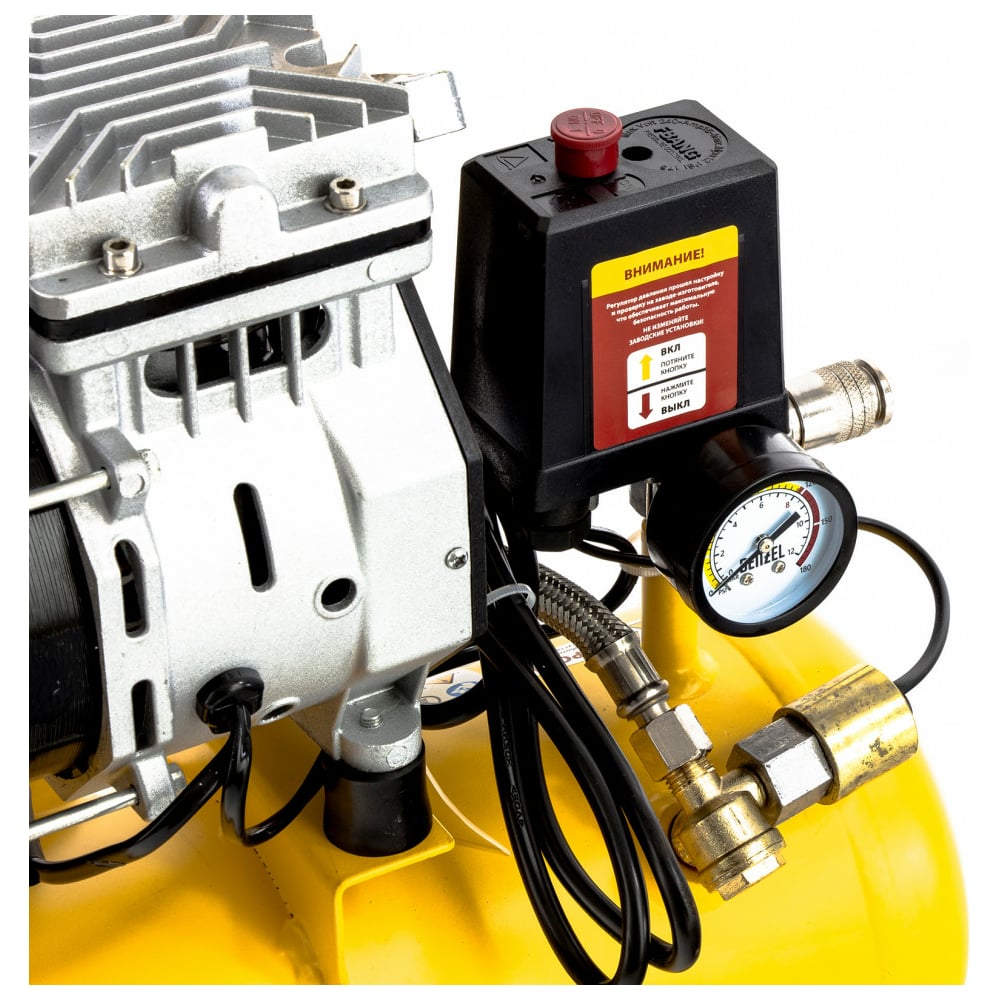 Безмасляный компрессор DENZEL DLS650/10 650 Вт, 120 л/мин, ресивер 10 л ...