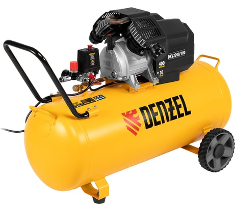 Воздушный компрессор DENZEL DKV2200/100,Х-PRO 2.2 кВт, 400 л/мин, 100л 58079