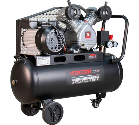 Компрессор Verton Air AC-50/450RV 230/50 В/Гц, масляный, ременной, 450 л/м, 50 л, 10 бар, 2.2 кВт, 1000 об/мин, рапид, асинхронный, однофазный 01.14017.15124