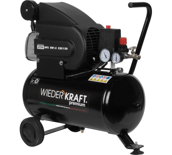Двухцилиндровый ременной компрессор WIEDERKRAFT 50л 320л/мин WDK-90532