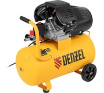 Воздушный компрессор Denzel прямой привод, dcv1800/50, 1,8 квт, 50 литров, 320 л/мин 58168