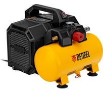 Компрессор Denzel dls750/6 безмасляный малошумный 750 вт, 140 л/мин, ресивер 6 л 58019