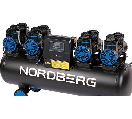 Компрессор безмасляный NORDBERG 380В, ресив. 120л, 1000 л/мин NCEO120/1000