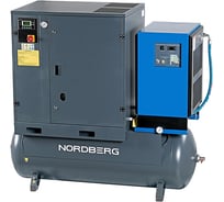 Компрессор винтовой NORDBERG 15 кВт, 2100 л/мин, 10 бар, ресивер 500 л, осушитель NCS500/2100-10D
