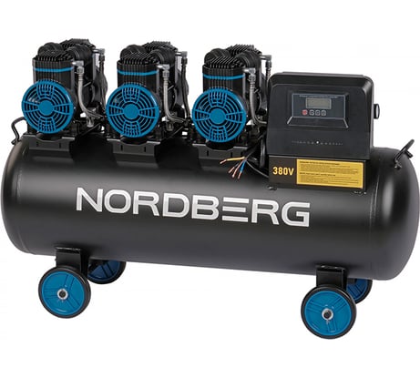 Компрессор безмасляный NORDBERG 380В, ресив. 100л, 750 л/мин NCEO100/750