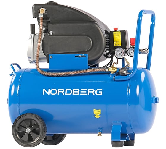 Компрессор поршневой NORDBERG 220В, ресив. 50л, 240 л/мин NCE50/240
