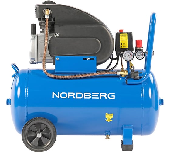Компрессор поршневой NORDBERG 220В, ресив. 50л, 240 л/мин NCE50/240