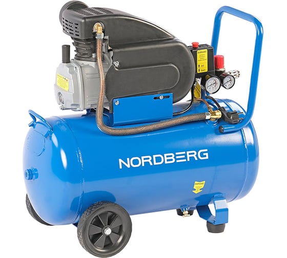 Компрессор поршневой NORDBERG 220В, ресив. 50л, 240 л/мин NCE50/240
