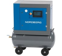 Винтовой компрессор NORDBERG 5,5 кВт, 10 бар, 550 л/мин, ресивер 160 л, IP65 NCA8R