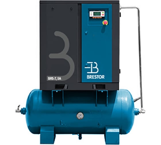 Компрессор винтовой Brestor BRS-7.5A (0,9м3/мин при 10бар; маслозаполненный), UCX, Прямой пуск, 380В 3ф 50Гц, 300л., возд. охл., MAM880 S7A10/2 1