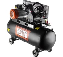Компрессор WESTER WBK2200/100PRO ременной привод, поршневой масляный, 2200 Вт, 340л/мин, 8бар 631639