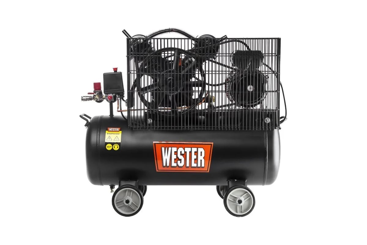 Компрессор WESTER WBK2200/50PRO ременной привод, поршневой масляный ...