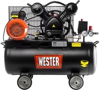 Компрессор WESTER WBK2200/50PRO ременной привод, поршневой масляный, 2200 Вт, 340л/мин, 8бар 631638