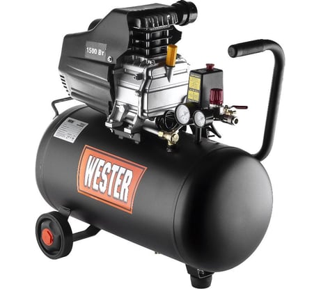 Компрессор WESTER WK1500/50 масляный, 1500Вт, 190л/мин, 50л, 8 бар 631634