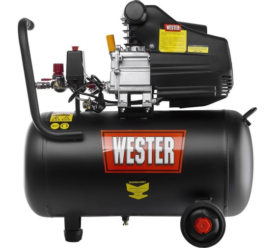 Компрессор WESTER WK1500/50 масляный, 1500Вт, 190л/мин, 50л, 8 бар 631634
