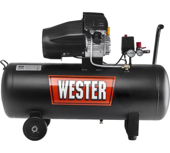 Компрессор WESTER WK2200/100PRO поршневой масляный, 2200 Вт, 330л/мин, 8бар 631637