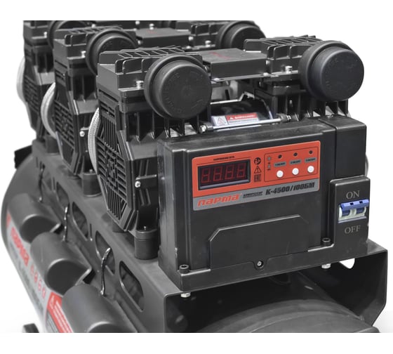 Компрессор Парма K-4500/100БМ безмасляный 3*1500 Вт, 100л, 711 л/м 02.014.00009