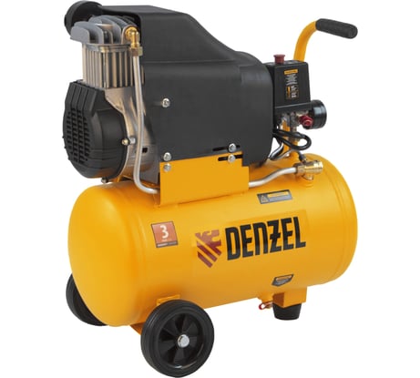 Воздушный компрессор DENZEL DLC1300/24 безмасляный 1,3 кВт, 24 литра, 206 л/мин 58171