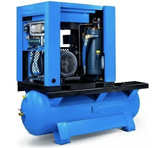 Винтовой маслозаполненный компрессор на ресивере KRAFTMACHINE КМ5,5-8рВ-500 (IP54) KMMVR050800RC55JH 1