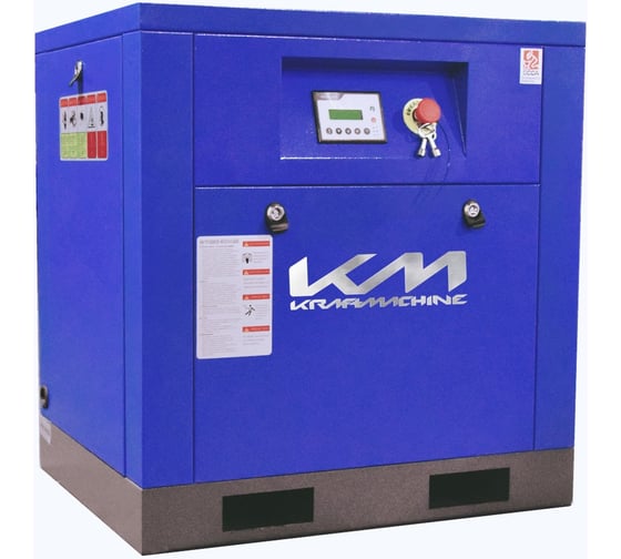 Винтовой электрический маслозаполненный компрессор KRAFTMACHINE KM7,5-8рВ (IP54, серия АС, ЧРП) KMMV007080RC55JH 1