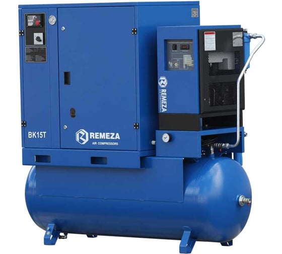 Винтовой компрессор Remeza ВК15Т-16-500Д2 на ресивере, с рефрижераторным осушителем и дополнительными фильтрами УТ-00004303