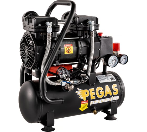 Малошумный безмасляный компрессор Pegas pneumatic PG-602 профессиональная серия 6619