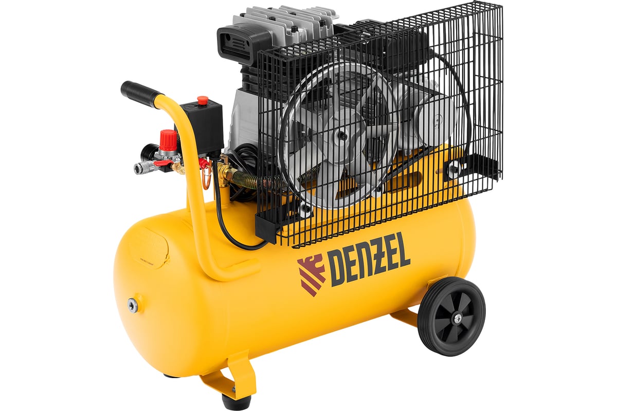 Воздушный компрессор с ременным приводом DENZEL BCI2300/50 2.3 кВт, 50 ...