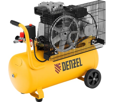 Воздушный компрессор с ременным приводом DENZEL BCI2300/50 2.3 кВт, 50 литров, 400 л/мин 58113