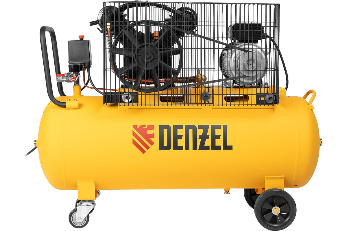 Воздушный компрессор с ременным приводом DENZEL BCV2200/100 2.2 кВт ...