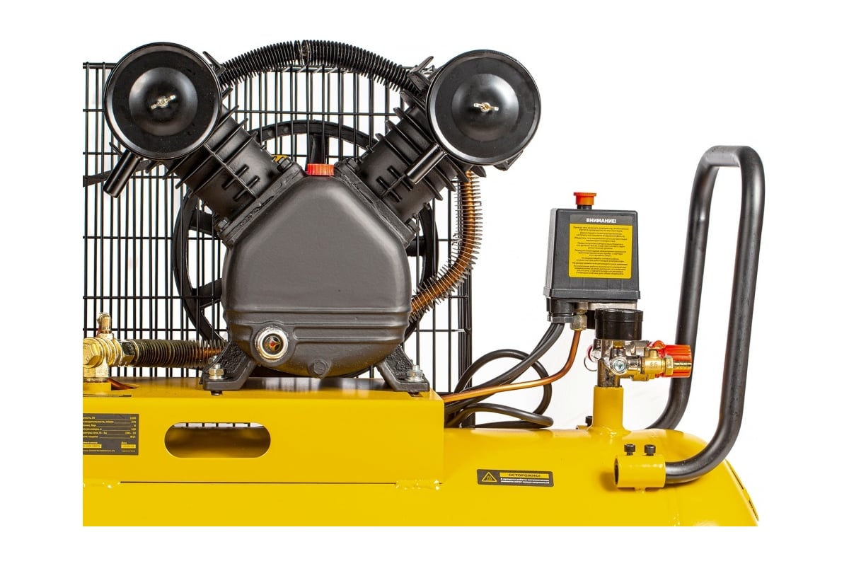 Воздушный компрессор с ременным приводом DENZEL BCV2200/100 2.2 кВт ...