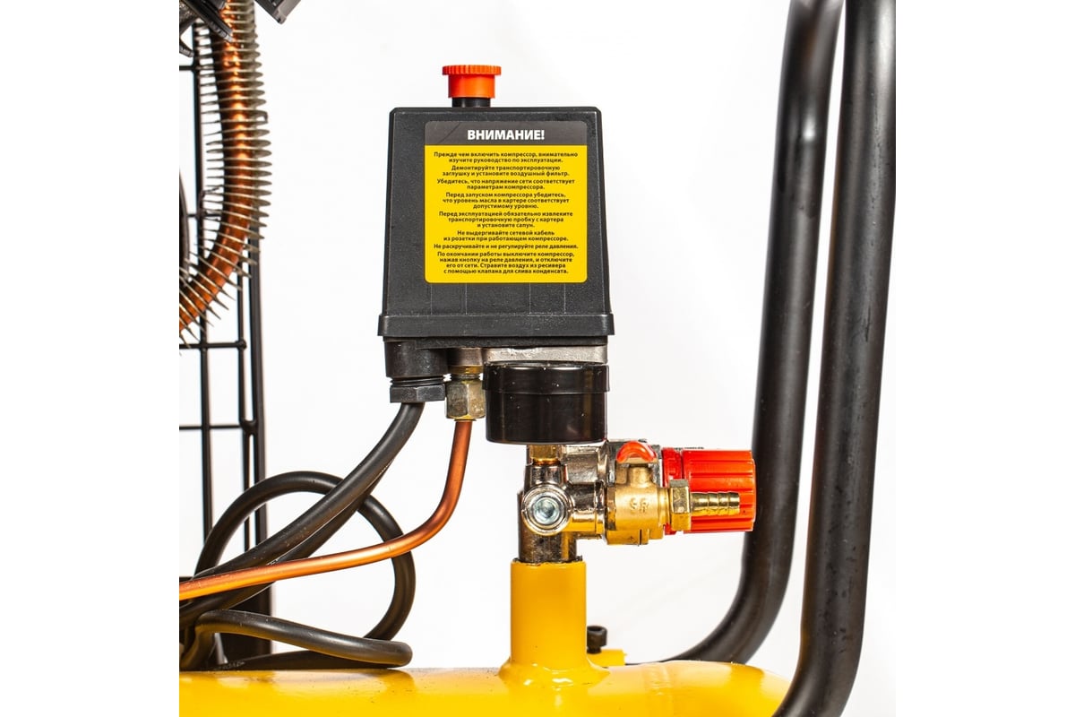 Воздушный компрессор с ременным приводом DENZEL BCV2200/100 2.2 кВт ...