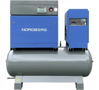Компрессор винтовой NORDBERG 7,5 кВт, 10 бар, 960 л/мин, ресивер 350 л, IP23, осушитель NCB10RD