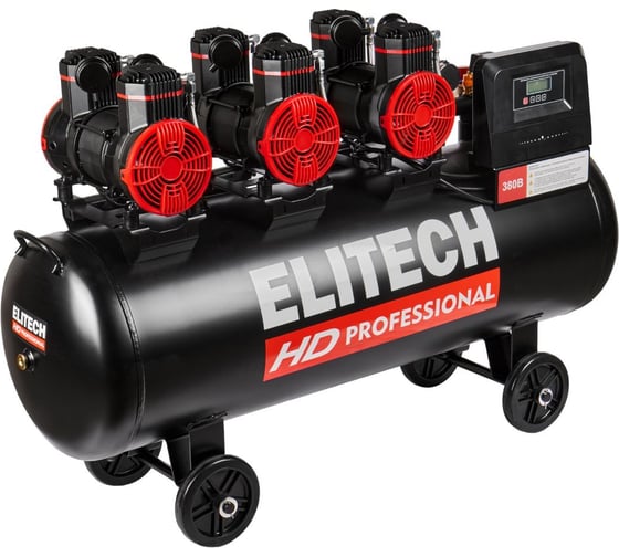 Безмасляный малошумный компрессор Elitech ACF 750-160S HD 206464