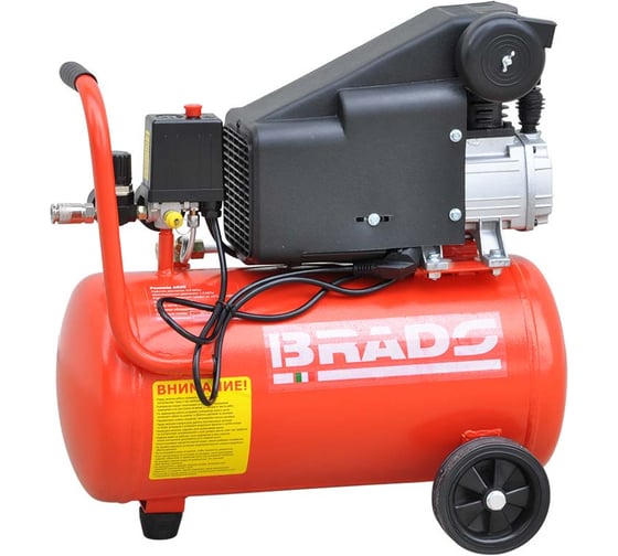 Воздушный компрессор BRADO AR25S (до 180 л/мин, 8 атм, 25 л, 230 В, 1.50 кВт) 00-00011073