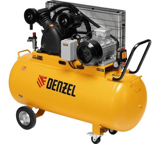 Компрессор воздушный ременной привод Denzel BCV 4000-T/200, 4.0 кВт, 200 литров, 690 л/мин 58120