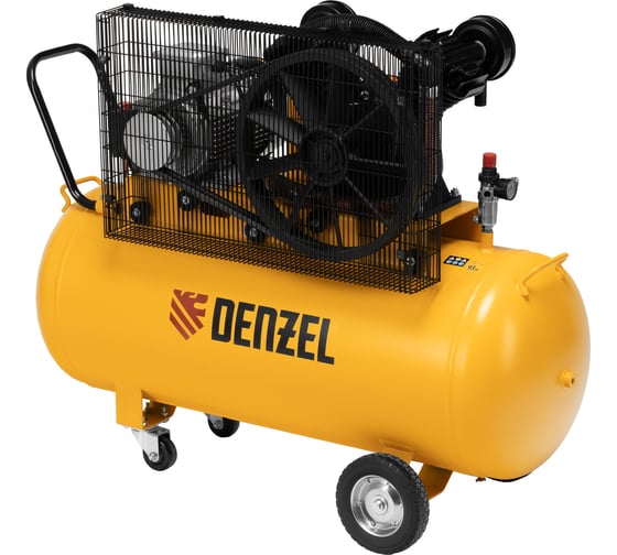 Компрессор воздушный ременной привод Denzel BCV 5500-T/200, 5.5 кВт, 200 литров, 850 л/мин 58122