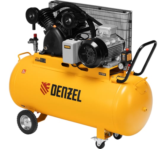 Компрессор воздушный ременной привод Denzel BCV 5500-T/200, 5.5 кВт, 200 литров, 850 л/мин 58122