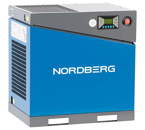Компрессор винтовой NORDBERG 7.5 кВт, 10 бар, 900 л/мин, без ресивера NCA10 ЦБ-0009275