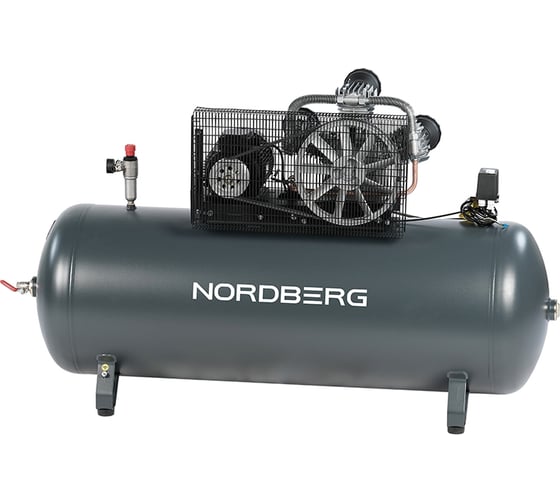Компрессор поршневой с ременной передачей NORDBERG 380В, ресивер 500 л, 950 л/мин NCP500/950