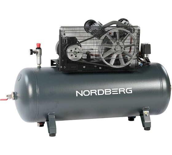 Компрессор поршневой с ременной передачей NORDBERG 380В, ресивер 270 л, 690 л/мин NCP300/690