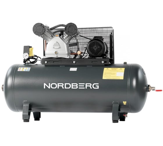 Компрессор поршневой с ременной передачей NORDBERG 380В, ресивер 270 л, 690 л/мин NCP300/690