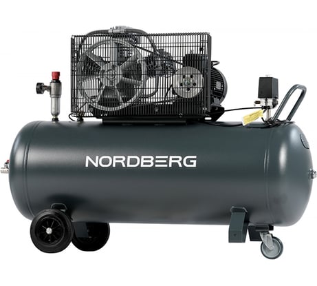 Компрессор поршневой с ременной передачей NORDBERG 380В, ресивер 200 л, 580 л/мин NCP200/580