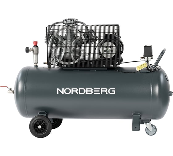 Компрессор поршневой с ременной передачей NORDBERG 380В, ресивер 200 л, 580 л/мин NCP200/580