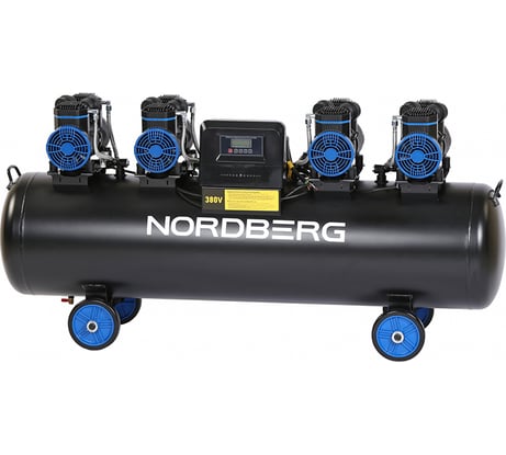 Компрессор безмасляный NORDBERG 380 В, ресивер 200 л, 1000 л/мин NCEO200/1000