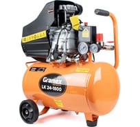 Воздушный компрессор LK 24-1800 (238 л/мин, объем 24 л, 1/8 кВт, 8 бар, 2850 об/мин) (1/12) Gramex 02017